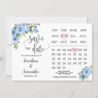 Kalender Save the Date Rosa Blumenhochzeit