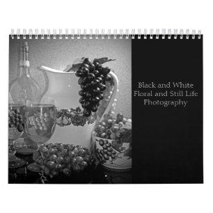 Kalender Schwarz & Weiß Blüten und Stillleben