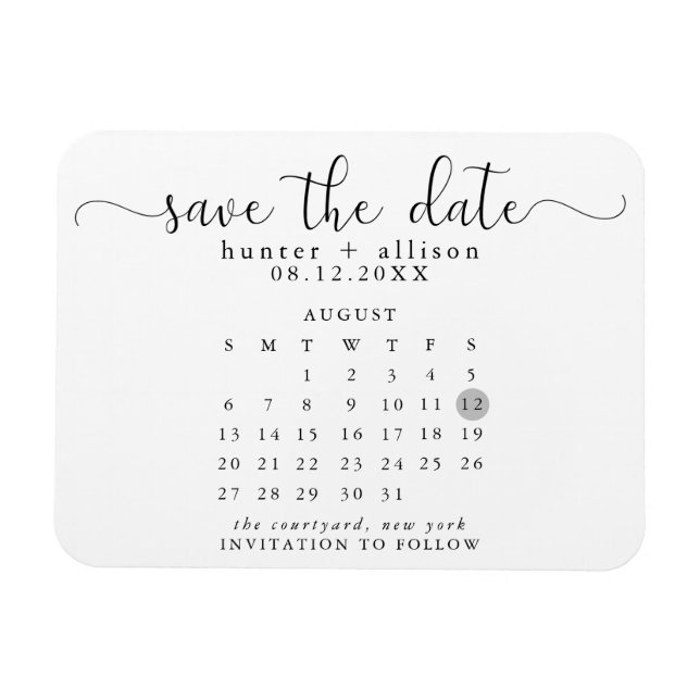 Kalender speichern im Datumsfenster Magnet (Horizontal)