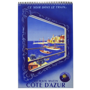 Kalender Vintage Reise 14 Poster Europa schlicht