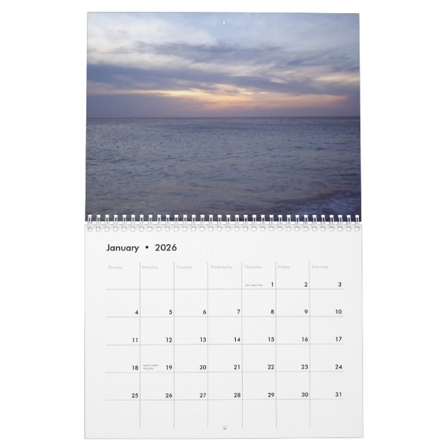 Kalender von Aruba-Sonnenuntergängen (Jan 2026)