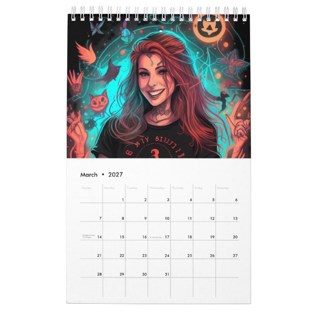 Kalender witchy 2023 (Mär 2027)