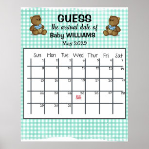 Kalender zur Schätzung des voraussichtlichen Gebur Poster
