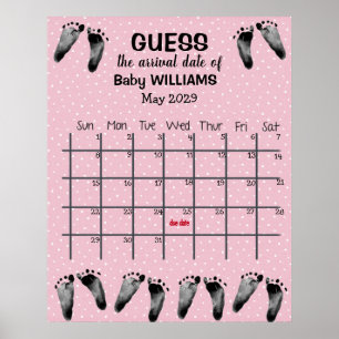 Kalender zur Schätzung des voraussichtlichen Gebur Poster