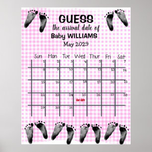 Kalender zur Schätzung des voraussichtlichen Gebur Poster