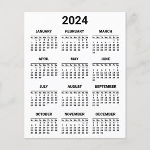 Kalenderblatt 2024 im Überblick
