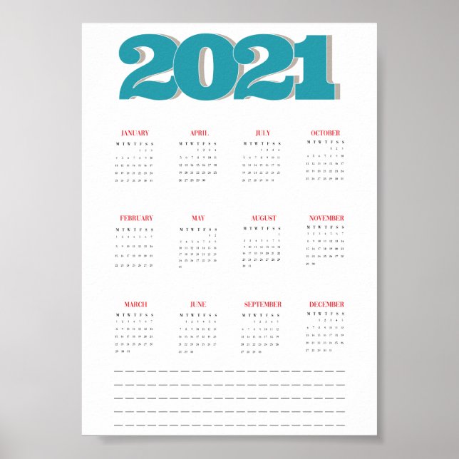 Kalenderposter 2021 poster (Vorne)
