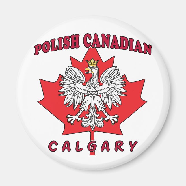 Kalgary Polnisch Kanadischer Leaf Magnet (Vorne)