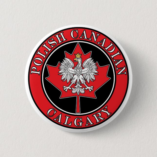 Kalgary Runde Polnisch kanadisches Leaf Button (Vorderseite)