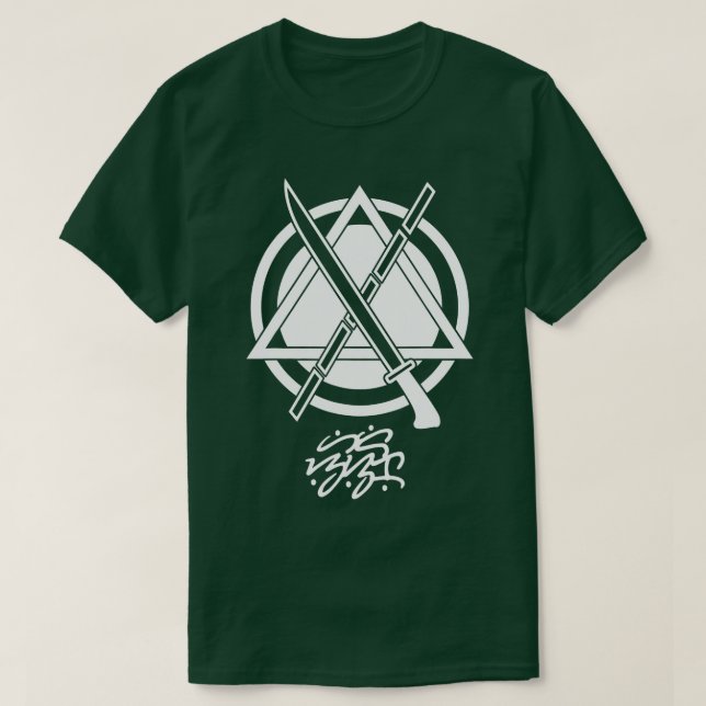 Kali Arnis Eskrima Filipino Baybayin Never Yield T-Shirt (Design vorne)