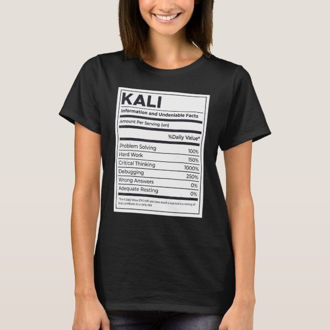 Kali Ernährungs-Information Problem lösen T-Shirt (Vorderseite)