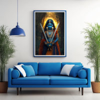 Kali Hindu Goddess Portrait Malerei Dunkle Fantasi
