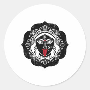 Kali Hindu-Gottheit Göttin Indische Heilige Yoga-P Runder Aufkleber