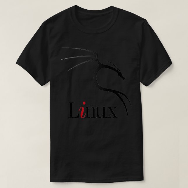 Kali Linux-Slogan mit Black Dragon Open Source T-Shirt (Design vorne)