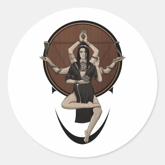Kali Runder Aufkleber (Vorderseite)