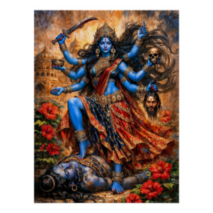 Kali tanzt auf Shiva Poster