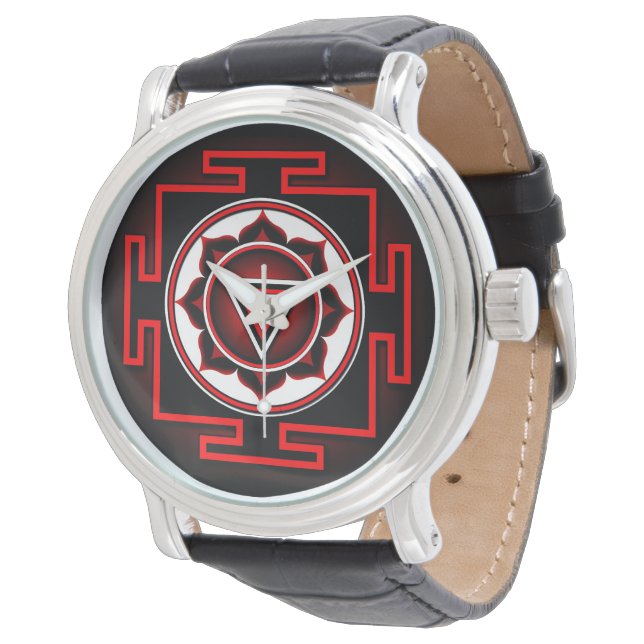 Kali Yantra Armbanduhr (Schrägansicht)