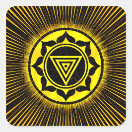 Kali Yantra Golden Rise Pen Quadratischer Aufkleber