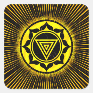 Kali Yantra Golden Rise Pen Quadratischer Aufkleber