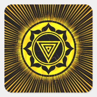 Kali Yantra Golden Rise Pen Quadratischer Aufkleber