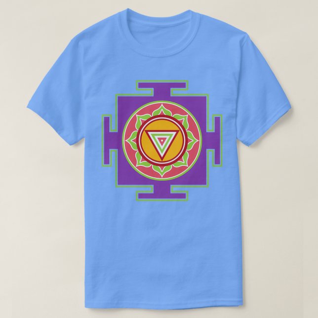 Kali Yantra Hindu Goddess Mindfulness Geschenk T-Shirt (Design vorne)