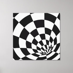 Kalidascope noir blanc toile Imprimer