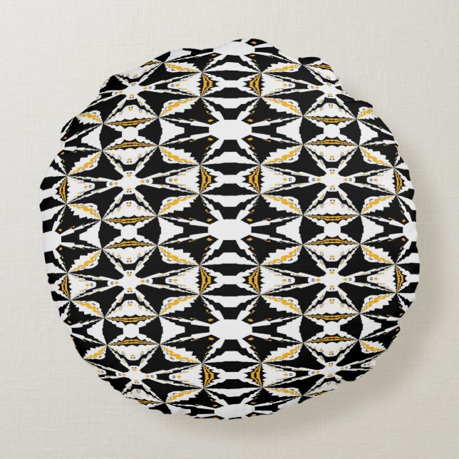 Kalidoscope flower rundes kissen (Rückseite)