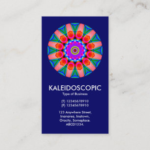 Kaliedoscopic Mandala 03 - Dark Blue (000066) Visitenkarte