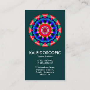 Kaliedoscopic Mandala 04 - Dunkelgrün (00333) Visitenkarte