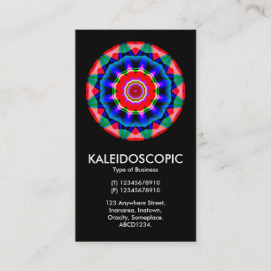 Kaliedoscopic Mandala 04 - Schwarz Visitenkarte