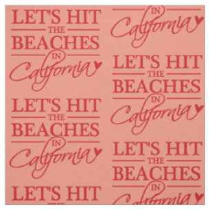 KALIFORNIA BEACHES kundenspezifisches Farbstoff Stoff