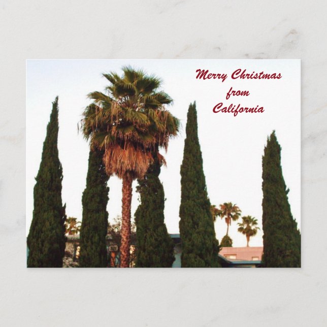 KALIFORNIA CHRISTMAS GREETING Postkarte (Vorderseite)