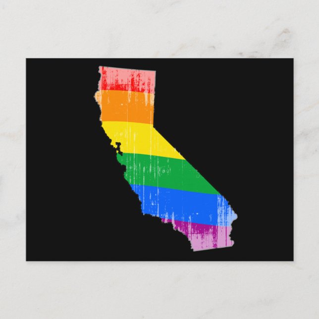 KALIFORNIA PRIDE - DISTRESSED -.pnng Postkarte (Vorderseite)