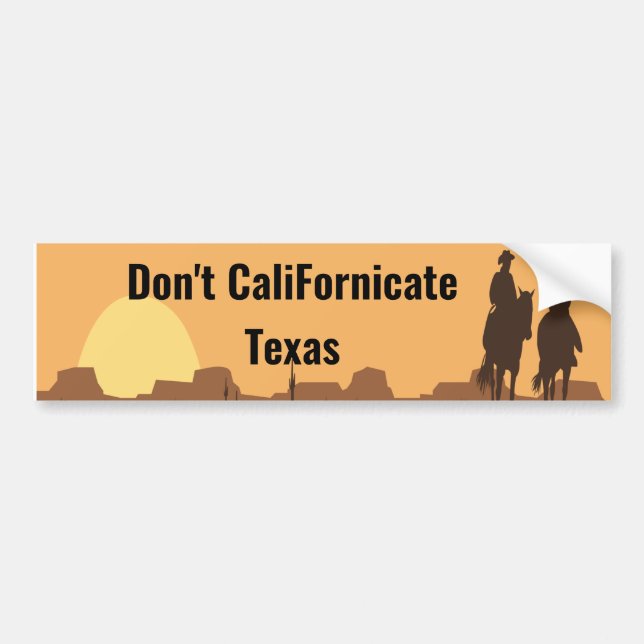 Kalifornicate Texas-Autoaufkleber nicht Autoaufkleber (Vorne)
