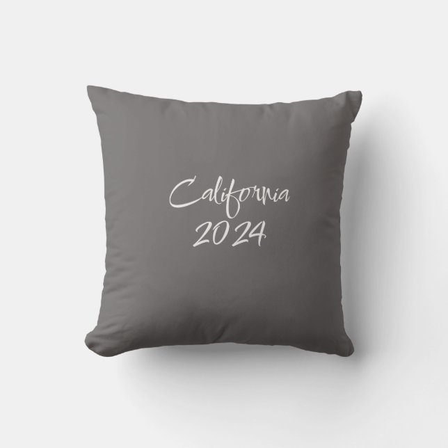 Kalifornien 2024 graues Kissen für diesen Sommer 2 (Vorderseite)