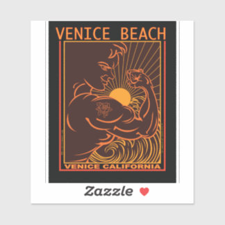 KALIFORNIEN AM STRAND VON VENEDIG AUFKLEBER
