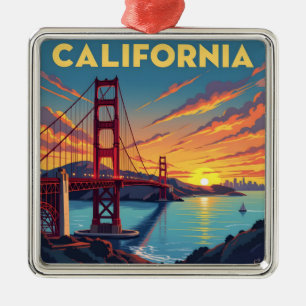 Kalifornien-Andenken   Die Golden Gate Bridge  Ornament Aus Metall