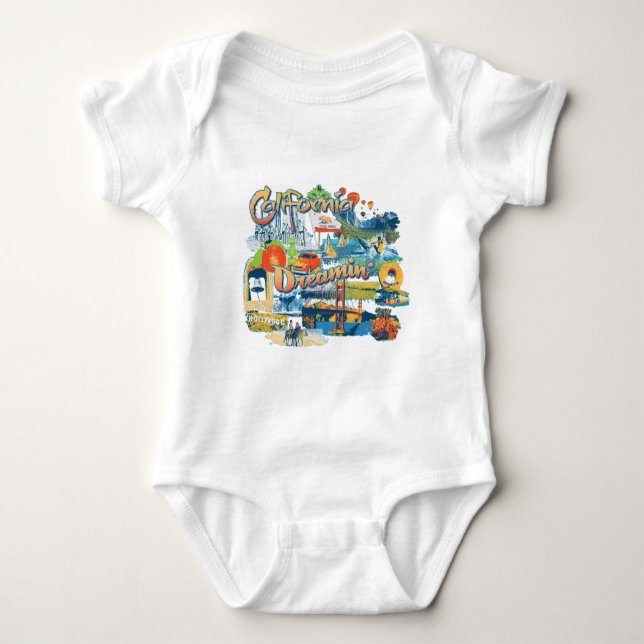 Kalifornien Baby Strampler (Vorderseite)