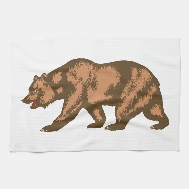 Kalifornien-Bär Küchentuch (Horizontal)