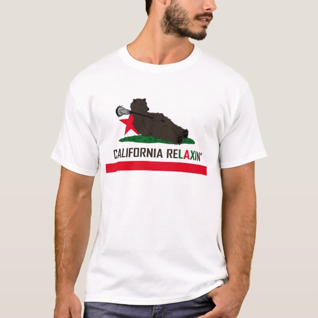 Kalifornien-BärLacrosse T-Shirt (Vorderseite)