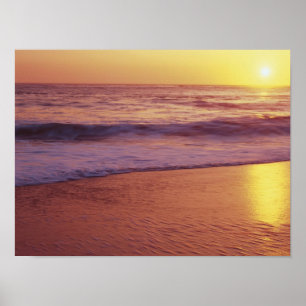 Kalifornien, bei Santa Cruz, Blick auf den Strand  Poster