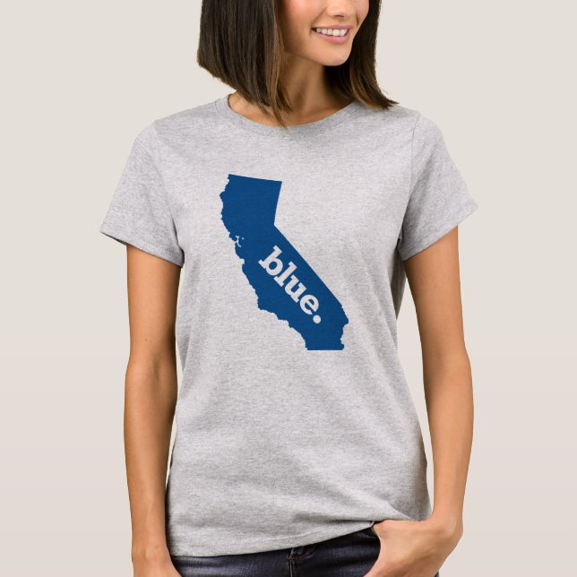 KALIFORNIEN-BLAU-STAAT T-Shirt (Vorderseite)