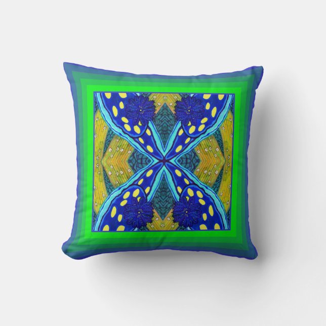 Kalifornien blaues Dorid Nudibranch Kissen (Vorderseite)