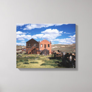 Kalifornien, Bodie Staat Historic Park, Ein alter Leinwanddruck