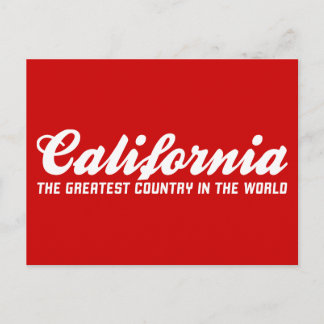 Kalifornien das bestste Land der Welt Postkarte