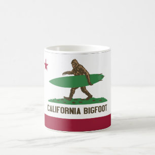 Kalifornien, das Bigfoot Shortboard surft Kaffeetasse