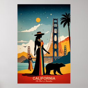 Kalifornien: Das Herz-Innovation-Reiseplakat Poster