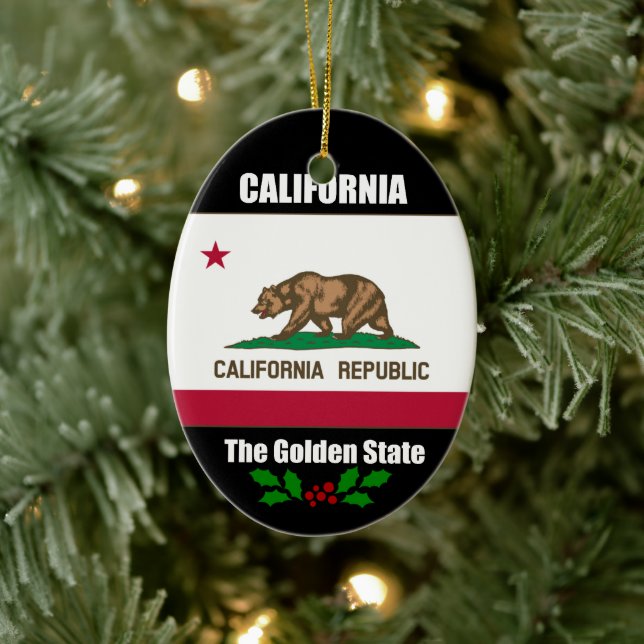 Kalifornien, der Goldene Staat Keramik Ornament (Baum)