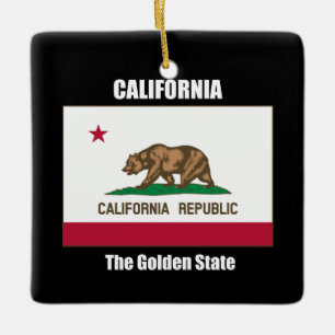 Kalifornien, der Goldene Staat Keramikornament