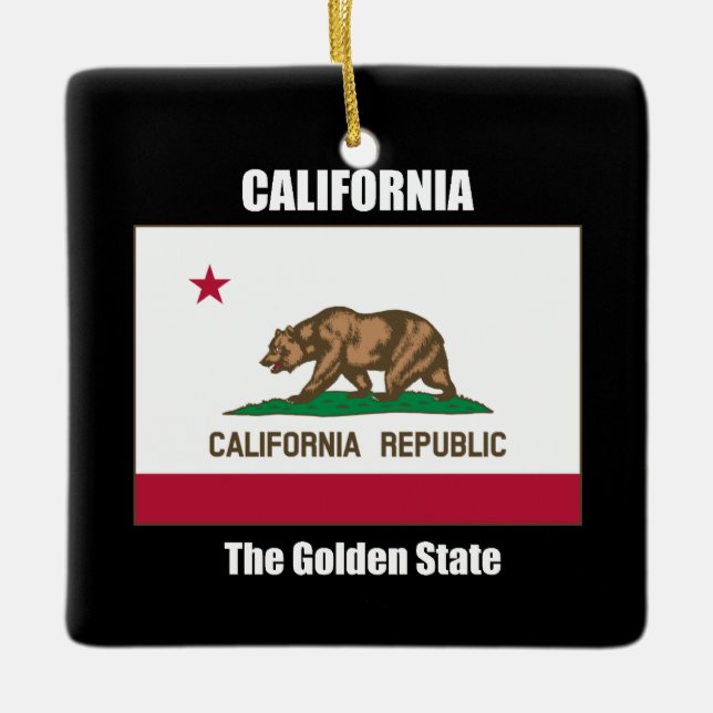 Kalifornien, der Goldene Staat Keramikornament (Vorderseite)